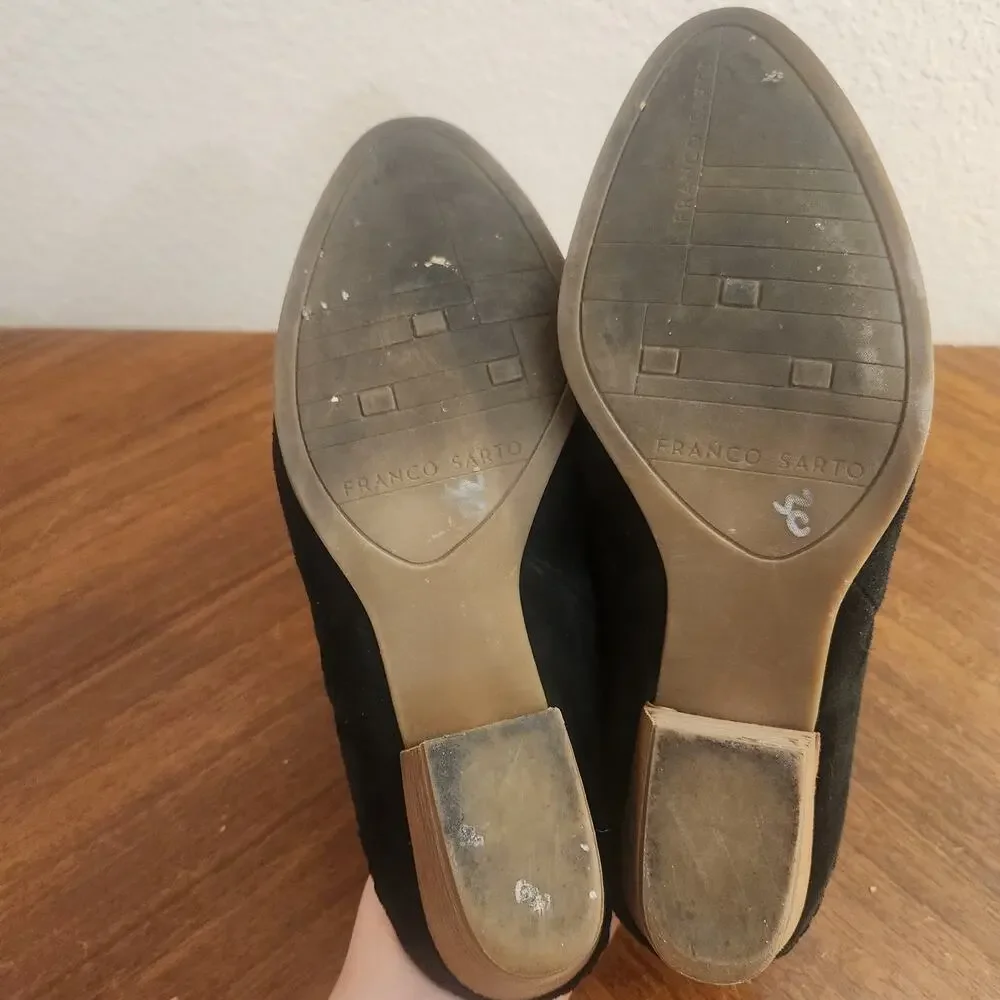Franco Sarto Galleon Suede Mules Size 9.5